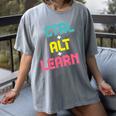 Computer Teacher Back To School Kids Ctrl Alt Learn Women's Comfort Colors T-Shirt Gray
