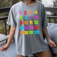 Counting 1-10 Learn To Count Number School Kids Teacher Women's Comfort Colors T-Shirt Gray Counting 1-10 Learn To Count Number School Kids Teacher Women's Comfort Colors T-Shirt Gray