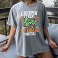 Creepin It Real Monster School 5th Grade Teacher Halloween Women's Comfort Colors T-Shirt Gray Creepin It Real Monster School 5th Grade Teacher Halloween Women's Comfort Colors T-Shirt Gray