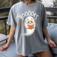 Cute Ghost Book Reading Halloween Teacher Women's Comfort Colors T-Shirt Gray Cute Ghost Book Reading Halloween Teacher Women's Comfort Colors T-Shirt Gray