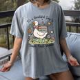 Cute Goose It's A Beautiful Day To Teach 1st Grade Teacher Women's Comfort Colors T-Shirt Gray