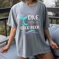 Cute Mermaid Librarian Teacher Dive Into A Good Book Reading Women's Comfort Colors T-Shirt Gray
