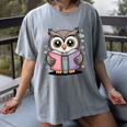 Cute Reading Owl Book Lover Teacher Librarian Bookworm Women's Comfort Colors T-Shirt Gray Cute Reading Owl Book Lover Teacher Librarian Bookworm Women's Comfort Colors T-Shirt Gray
