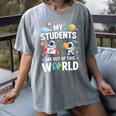 Cute School Teacher My Students Are Out Of This World Space Women's Comfort Colors T-Shirt Gray