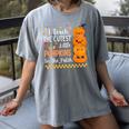 Cute Teacher Halloween For Women Men Teacher Pumpkin Women's Comfort Colors T-Shirt Gray Cute Teacher Halloween For Women Men Teacher Pumpkin Women's Comfort Colors T-Shirt Gray