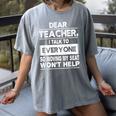 Dear Teacher i Talk To Everyone Funny Back To School Women's Comfort Colors T-Shirt Gray Dear Teacher i Talk To Everyone Funny Back To School Women's Comfort Colors T-Shirt Gray
