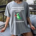Dinosaur Thesaurus Grammar Joke Teacher Women's Comfort Colors T-Shirt Gray Dinosaur Thesaurus Grammar Joke Teacher Women's Comfort Colors T-Shirt Gray