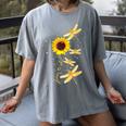 Dragonfly Sunflower Teacher Growth Mindset Choose To Shine Women's Comfort Colors T-Shirt Gray