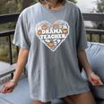 Drama Teacher Heart Pumpkin Ghost Halloween Kids Women's Comfort Colors T-Shirt Gray Drama Teacher Heart Pumpkin Ghost Halloween Kids Women's Comfort Colors T-Shirt Gray