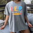 I E P I Encourage Progress Special Education Teacher Women's Comfort Colors T-Shirt Gray