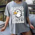 Eagles School Sports Fan Team Spirit Teacher Parent Student Women's Comfort Colors T-Shirt Gray