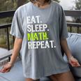 Eat Sleep Math Repeat Teacher Lover Women's Comfort Colors T-Shirt Gray Eat Sleep Math Repeat Teacher Lover Women's Comfort Colors T-Shirt Gray