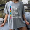 Educar Bilingual Spanish Teacher Women's Comfort Colors T-Shirt Gray Educar Bilingual Spanish Teacher Women's Comfort Colors T-Shirt Gray