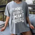 English Teacher Grammar Police Language Nerd You Literally Mean Figuratively V-Neck Modern Short Sleeve Small Women's Comfort Colors T-Shirt Gray English Teacher Grammar Police Language Nerd You Literally Mean Figuratively V-Neck Modern Short Sleeve Small Women's Comfort Colors T-Shirt Gray
