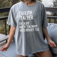 English Teacher Because Math Teachers Need Heroes Too Women's Comfort Colors T-Shirt Gray