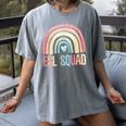 ESL Squad Teacher Crew Team Back To School English Rainbow Women's Comfort Colors T-Shirt Gray ESL Squad Teacher Crew Team Back To School English Rainbow Women's Comfort Colors T-Shirt Gray