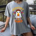 Espooky Vibes Spanish Mexican Halloween Ghost Teachers Women's Comfort Colors T-Shirt Gray Espooky Vibes Spanish Mexican Halloween Ghost Teachers Women's Comfort Colors T-Shirt Gray