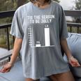 Fa La 8 Math Pun Math Teacher Christmas Women's Comfort Colors T-Shirt Gray