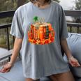Fall Book Autumn Reading Teacher Halloween Pumpkin Season Women's Comfort Colors T-Shirt Gray
