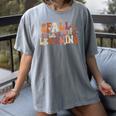 Fall In Love With Learning Autum Thanksgiving Teacher Kids Women's Comfort Colors T-Shirt Gray