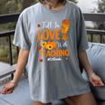 Fall In Love With Teaching 1st Grade Teacher Thanksgiving For Men Women Girls Kids Women's Comfort Colors T-Shirt Gray