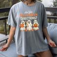 Are You Fall O Ween DirectionsRetro Teacher Halloween Ghost Women's Comfort Colors T-Shirt Gray Are You Fall O Ween DirectionsRetro Teacher Halloween Ghost Women's Comfort Colors T-Shirt Gray