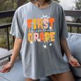 First Grade Dream Retro Team Fall Halloween Spooky Teachers Women's Comfort Colors T-Shirt Gray First Grade Dream Retro Team Fall Halloween Spooky Teachers Women's Comfort Colors T-Shirt Gray