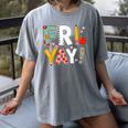 Fri Yay Teacher Happy Friday Friyay Weekend Back To School Women's Comfort Colors T-Shirt Gray