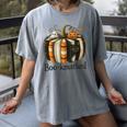 Fun Fall Book Lover Cute Teacher Student Halloween Women's Comfort Colors T-Shirt Gray
