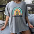 Future Teacher Cute Rainbow Leopard Teacher Outfit For Men Women Girls Kids Women's Comfort Colors T-Shirt Gray Future Teacher Cute Rainbow Leopard Teacher Outfit For Men Women Girls Kids Women's Comfort Colors T-Shirt Gray