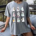 Ghost Reading Books Spooky Librarian Teacher Women Women's Comfort Colors T-Shirt Gray Ghost Reading Books Spooky Librarian Teacher Women Women's Comfort Colors T-Shirt Gray