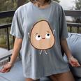 Good Egg Teacher Halloween Costume The Couch Potato Women's Comfort Colors T-Shirt Gray