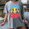 Grade 1 Super Squad Superhero Teacher Team Women's Comfort Colors T-Shirt Gray Grade 1 Super Squad Superhero Teacher Team Women's Comfort Colors T-Shirt Gray