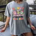 Groovy Donut Stress Just Do Your Best Testing Day Teachers Women's Comfort Colors T-Shirt Gray Groovy Donut Stress Just Do Your Best Testing Day Teachers Women's Comfort Colors T-Shirt Gray