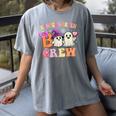 Groovy Kindergarten Boo Crew Kinder Halloween Teacher Kids Women's Comfort Colors T-Shirt Gray