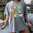 Groovy In My Middle School Era Back To School Teacher Women's Comfort Colors T-Shirt Gray Groovy In My Middle School Era Back To School Teacher Women's Comfort Colors T-Shirt Gray