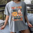 Groovy Pumpkin Spice Makes Teacher Nice Fall Thanksgiving Women's Comfort Colors T-Shirt Gray Groovy Pumpkin Spice Makes Teacher Nice Fall Thanksgiving Women's Comfort Colors T-Shirt Gray