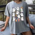 Halloween Math Teacher Ghost Math Teacher Spooky Halloween Women's Comfort Colors T-Shirt Gray Halloween Math Teacher Ghost Math Teacher Spooky Halloween Women's Comfort Colors T-Shirt Gray