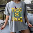 Halloween Math Teacher Trig Or Treat Student School College Women's Comfort Colors T-Shirt Gray Halloween Math Teacher Trig Or Treat Student School College Women's Comfort Colors T-Shirt Gray