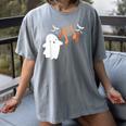 Halloween Music Note Ghost Teacher Fall Musical Instrument Women's Comfort Colors T-Shirt Gray Halloween Music Note Ghost Teacher Fall Musical Instrument Women's Comfort Colors T-Shirt Gray
