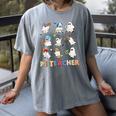 Halloween PE Teacher Spooky Physical Education Teacher Women's Comfort Colors T-Shirt Gray