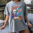 Halloween Skeleton Geography Teacher Pumpkin Bats Classroom Women's Comfort Colors T-Shirt Gray Halloween Skeleton Geography Teacher Pumpkin Bats Classroom Women's Comfort Colors T-Shirt Gray