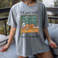 Halloween Teacher I'Ll Just Wait Until It's Quiet Women's Comfort Colors T-Shirt Gray Halloween Teacher I'Ll Just Wait Until It's Quiet Women's Comfort Colors T-Shirt Gray