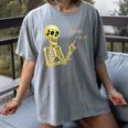 Halloween Teacher Six Seven 6 7 Skeleton Spooky Costume Women's Comfort Colors T-Shirt Gray Halloween Teacher Six Seven 6 7 Skeleton Spooky Costume Women's Comfort Colors T-Shirt Gray