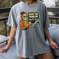 Halloween Teacher Six Seven Meme 6 7 Skeleton Spooky Costume Women's Comfort Colors T-Shirt Gray