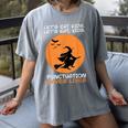 Halloween Teacher Witch Lets Eat Kids Punctuation Women's Comfort Colors T-Shirt Gray
