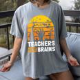 Halloween Teachers Science Math Teachers Love Brains Women's Comfort Colors T-Shirt Gray Halloween Teachers Science Math Teachers Love Brains Women's Comfort Colors T-Shirt Gray