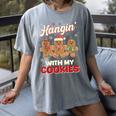 Hangin With My Cookies Gingerbread Man Xmas Teacher Women's Comfort Colors T-Shirt Gray Hangin With My Cookies Gingerbread Man Xmas Teacher Women's Comfort Colors T-Shirt Gray