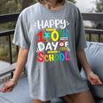 Happy 100th Day Of School 100 Days Of School Teacher Student Women's Comfort Colors T-Shirt Gray Happy 100th Day Of School 100 Days Of School Teacher Student Women's Comfort Colors T-Shirt Gray