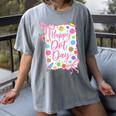 Happy Dot Day Bow Coquette For Teacher Girls Women's Comfort Colors T-Shirt Gray